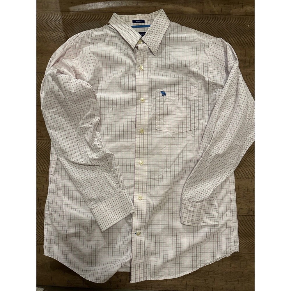 Abercrombie & Fitch Muscle Fit Button Down Shirt - Men's XL - Plaid / Check‎
